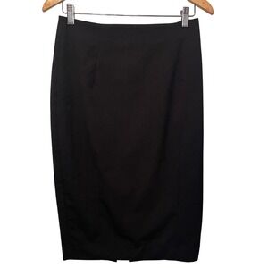 HM Black Knee Length Pencil Skirt 10 Minimalist Corporate Academia Career Modest